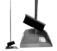 The Dustpan & Brush Store Long Handled Dustpan And Brush Set - Silver