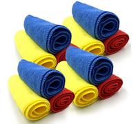 The Dustpan & Brush Store Multipurpose Microfibre Cleaning Cloths 12 Pack Soft Washable Lint Free Cloths For Kitchen Bathroom Windows Car Cleaning 40Cmx40Cm