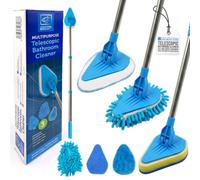 The Dustpan & Brush Store Multipurpose Telescopic Bathroom Cleaner Kit Extendable Tile And Grout Scrubber