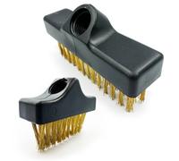 The Dustpan & Brush Store Replacement Heads(Pack Of 2) For Angled Paving Brush And Wire Broom Weed Brush Spare Heads For Removing Weeds And Moss