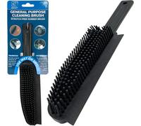 The Dustpan & Brush Store Rubber Hand Brush & Squeegee Pet Hair Remover And Mirror Cleaner Brush