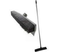 The Dustpan & Brush Store Rubber Pet Hair Removal Broom With Squeegee 120Cm Solid Handle Carpet & Floor Sweeper