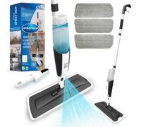 The Dustpan & Brush Store Spray Mop With Washable Pads Floor Mop With Spray Swivel Head Wet And Dry Free Scraper