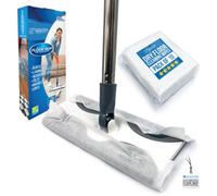The Dustpan & Brush Store Static Floor Sweeper Mop Kit Swivel Head Mop With 10 Dry Wipes For Wood, Tile & Laminate