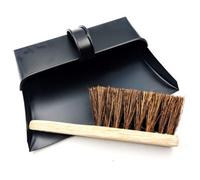 The Dustpan & Brush Store Strong Metal Hooded Dustpan With Stiff Brush