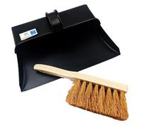 The Dustpan & Brush Store Strong Traditional Metal Hooded Dustpan And Soft Brush