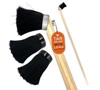 The Dustpan & Brush Store Tar Paint Brush Long Handled With 2 Replacement Heads - Bitumen Paint Resin And Tar