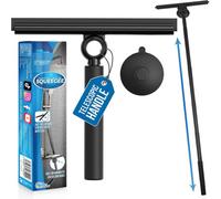 The Dustpan & Brush Store Telescopic Window & Shower Squeegee 97Cm Extendable Glass Wiper With Wall Hook