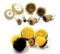 The Dustpan & Brush Store Wire And Plastic 14 Piece Drill Brush Attachment Set For Multipurpose Power Scrubbing And Rust Removal