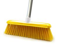 The Dustpan & Brush Store Yellow Colour-Coded Soft Indoor Sweeping Brush Head With Built-In Scraper