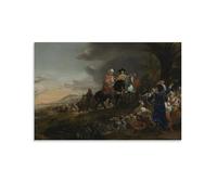The Dutch Ambassador on His Way to Isfahan Jan Baptist Weenix Poster Wall Art Poster Scroll Canvas Painting Picture Living Room Decor Home 20x30inch(50x75cm)
