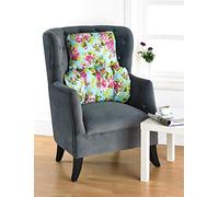 The Duvet & Pillow Company Posture Therapy Support Cushion - Hampton Floral Print - Lumbar/Back/Orthopedic Armchair Support & Pain Relief - T-Shaped - Reading, TV