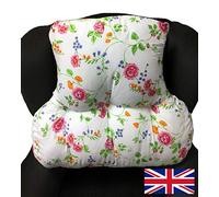 The Duvet & Pillow Company Posture Therapy Support Cushion - Summer Garden Floral Print - Lumbar/Back/Orthopedic Armchair Support & Pain Relief - T-Shaped - Reading, TV