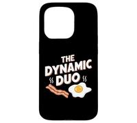 The Dynamic Duo Bacon Eggs Funny Breakfast Lover Case for iPhone 15 Pro