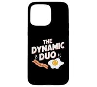 The Dynamic Duo Bacon Eggs Funny Breakfast Lover Case for iPhone 15 Pro Max