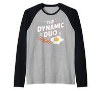 The Dynamic Duo Bacon Eggs Funny Breakfast Lover Raglan Baseball Tee