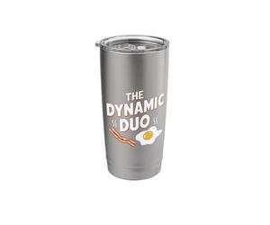 The Dynamic Duo Bacon Eggs Funny Breakfast Lover Stainless Steel Insulated Tumbler