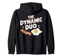 The Dynamic Duo Bacon Eggs Funny Breakfast Lover Zip Hoodie