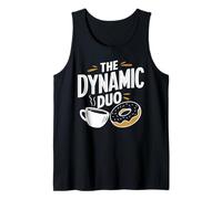 The Dynamic Duo Coffee Donuts Funny Coffee Donut Tank Top