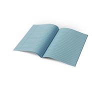 The Dyslexia Shop 9" x 7" - 10mm Lined Tinted Paper - Exercise Book (Yellow Cover) Single Book/Aqua