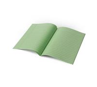 The Dyslexia Shop 9" x 7" - 10mm Lined Tinted Paper - Exercise Book (Yellow Cover) Single Book/Green