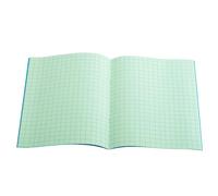 The Dyslexia Shop 9" x 7" - 10mm Squared Coloured Paper Exercise Book Green/Pack of 10