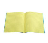 The Dyslexia Shop 9" x 7" - 10mm Squared Coloured Paper Exercise Book Yellow/Single Book