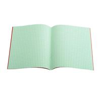 The Dyslexia Shop 9" x 7" - 7mm Squared Tinted Paper - Exercise Book (Red Cover) Pack of 10 / Green