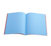 The Dyslexia Shop 9" x 7" - 7mm Squared Tinted Paper - Exercise Book (Red Cover) Single Book/Blue