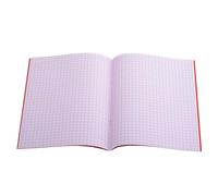 The Dyslexia Shop 9" x 7" - 7mm Squared Tinted Paper - Exercise Book (Red Cover) Single Book/Lilac