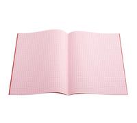 The Dyslexia Shop A4-7mm Squared Tinted Exercise Book - (Red Cover) Single Book/Pink
