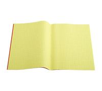 The Dyslexia Shop A4-7mm Squared Tinted Exercise Book - (Red Cover) Single Book/Yellow