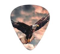 The Eagle Flies Bravely 12 Pack Guitar Plectrums With Storage Case, 0.46/0.71/0.96mm, Including Thin, Medium Thick Guitar Plectrums For Electric Guitars Bass Ukulele