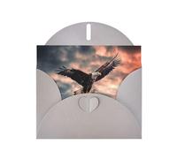 The eagle flies bravely Holiday Cards | Double Sided Glitter Cardstock | Christmas, Birthday, Valentine's Day, Wedding & Party Invitations | Envelopes Included
