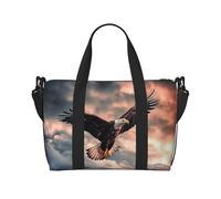 The Eagle Flies Bravely in The Sky Crossbody Travel Bag - Water-Resistant Carry-On Handbag, Large Capacity Gym Bag