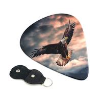 The Eagle Flies Bravely In The Sky Guitar Picks 6-Pack - Pick Set (0.46mm / 0.71mm / 0.96mm) Suitable For Guitar And Ukulele Playing