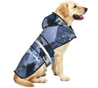 The Eagle Flying On The Lake Waterproof Dog Raincoat And Rain Jacket For Small Medium Large Dogs With Reflective Stripes And Adjustable Belly Strap