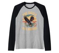 The Eagle Has Arrived Bald Eagles Raglan Baseball Tee