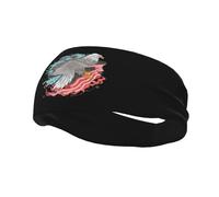 The Eagle in Front of The American Flag Headbands Men Women Non Slip Wicking Sports Sweatband for Gym Basketball Yoga Hairbands