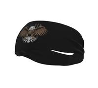 The Eagle in Front of The American Flag Headbands Men Women Non Slip Wicking Sports Sweatband for Gym Basketball Yoga Hairbands