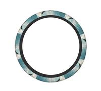 The Eagle Soaring on the sea Elastic Steering Wheel Cover Neoprene Non-Slip Universal Fit Red Black Pink with Full Print Design