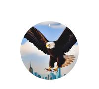 The Eagle With Wings Pattern Car Air Fresheners 6 Pcs Round Shape Hanging Aromatherapy Tablets Scented Fresheners For Bedroom Bathroom