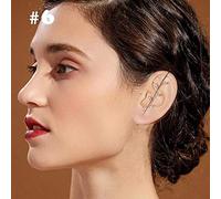 The Ear Design Wire Personalized Type Auricle Earrings Fashion Around Clip Earrings Pearl Ring (Silver, One Size)