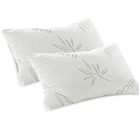 The Earl® 2x Shredded Bamboo Memory Foam Pillow, Perfect Firm Orthopaedic Comfort To Head, Relieves Neck Pain, Snoring, Migraines, Hayfever & Dust Allergy Relief