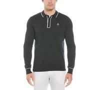 The Earl Merino Wool Blend Golf Sweater In Dark Caviar Heather