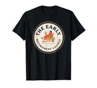The Early Retirement Lounge Funny Beach Vacation Retired Value Graphic T-Shirt