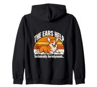 The Ears Help Technically Aerodynamic Corgi Zip Hoodie
