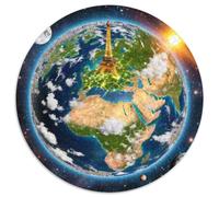The Earth 1000 Pieces Jigsaws Stress Reliever Difficult Challenge for Adults Kids Challenging Planet Round Family Game Gifts And Gifts 1000pcs (67.5x67.5cm)