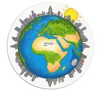 The Earth 1000 Pieces Jigsaws Stress Reliever Difficult Challenge for Adults Kids Unique Challenge Games Planet Round Family Game Gifts And Gifts 1000pcs (67.5x67.5cm)