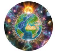 The Earth 1000 Pieces Jigsaws Stress Reliever Difficult Challenge for Adults Kids Unique Challenge Game Planet Round Home Decor Gifts And Gifts 1000pcs (67.5x67.5cm)